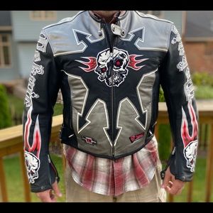 Motorcycle leather jacket-size 42